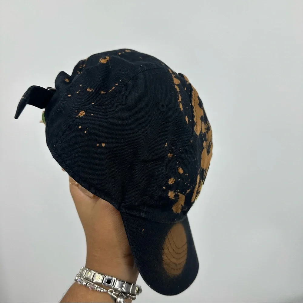 Nike ECU Pirates Custom Bleach Splatter Dad Hat OS Embroidered